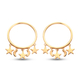 14K Gold Overlay Sterling Silver Earrings (with Push Back) Gold Wt. 3.90 Gms.