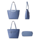 LOCK SOUL Checker Pattern Tote Bag with Zipper Closure (Size 13x28 Cm) - Blue