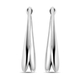 LUCYQ Texture Drop Collection - Rhodium Overlay Sterling Silver Dangling Detachable Earrings (with P