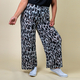 TAMSY Curve Collection Batwing Pattern Trousers (Size:XL/XXL,18-24) - Black