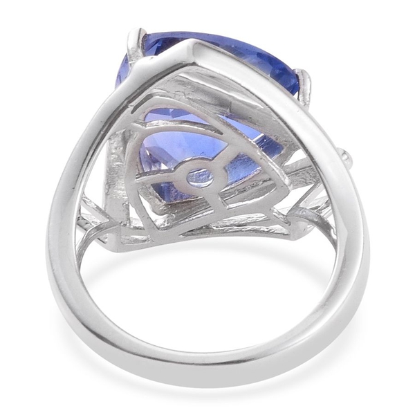 Colour Change Fluorite (Trl) Solitaire Ring in Platinum Overlay Sterling Silver 6.500 Ct.