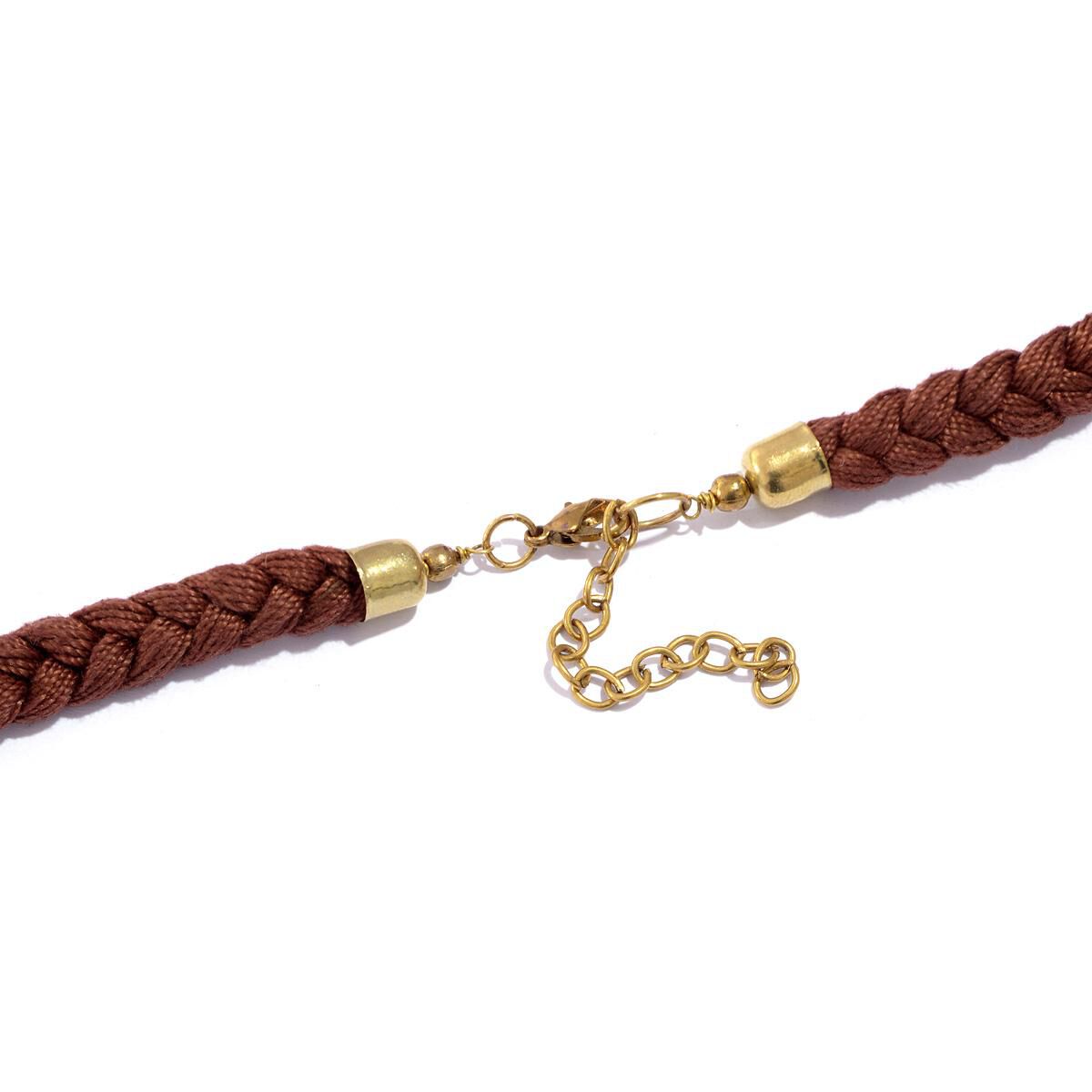 Jewels of India Multi Colour Seed Beads Necklace and Hook Earrings in Gold Tone