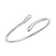 LUCYQ Drip Collection - Rhodium Overlay Sterling Silver Bangle (Size 8), Silver Wt. 9.41 Gms