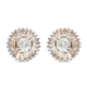 9K Yellow Gold SGL Certified Diamond (I3/G-H) Stud Earrings (with Push Back) 0.50 Ct.