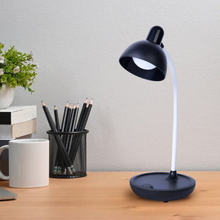 Portable Touch Control Rechargable LED Table Lamp - Black