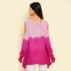 TAMSY 100% Viscose Ombre Pattern Top (Size S, 8-10) - Pink