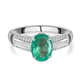 RHAPSODY 950 Platinum AAAA Ethiopian Emerald and Diamond (VS/E-F) Ring 2.02 Ct, Platinum Wt. 5.80 Gm