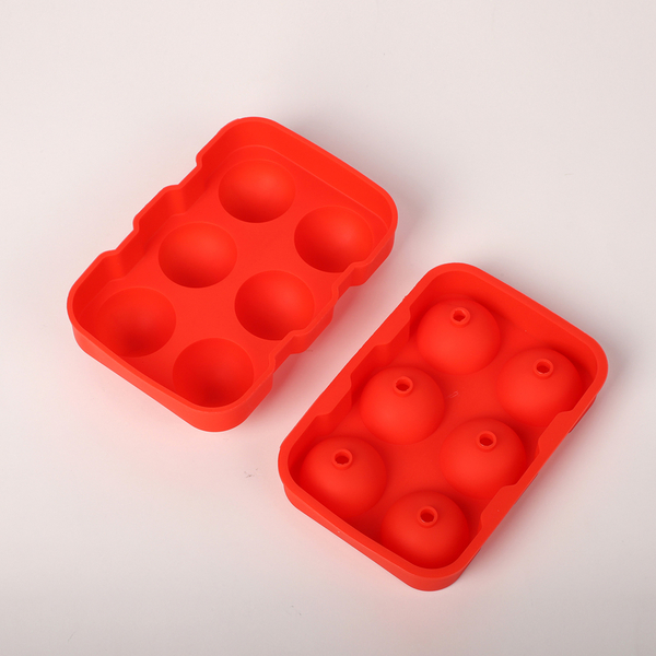 Set of 2 - Ice Ball Moulds with Cover (Size 12x17.5x5cm) - Blue & Red
