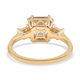 ILIANA 18K Yellow Gold AGI Certified AAA Turkizite and Diamond (SI/G-H) Ring 2.10 Ct.