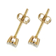 9K Yellow Gold SGL Certified Diamond (I3/G-H) Stud Earrings (with Push Back) 0.25 Ct.