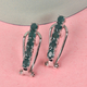 Grandidierite Earrings (with Clip) in Platinum Overlay Sterling Silver 1.82 Ct.