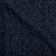 ARAN 100% Pure New Wool Irish Scarf in Navy Colour (Size One, 150x20cm)
