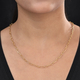 14K Gold Overlay Sterling Silver Paperclip Necklace (Size - 24) With Lobster Clasp, Silver Wt. 8.50 Gms