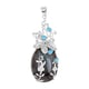 Royal Bali Collection - Labradorite and Arizona Sleeping Beauty Turquoise Pendant in Sterling Silver