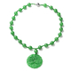 Green Jade Necklace (Size - 20) in Sterling Silver 624.00 Ct.
