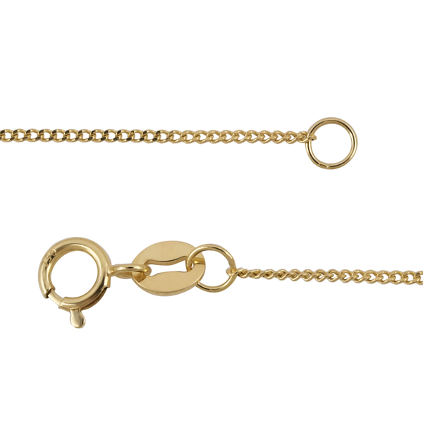 One Time Close Out Deal - ILIANA 18K Yellow Gold Curb Necklace (Size - 18) With Spring Ring Clasp.