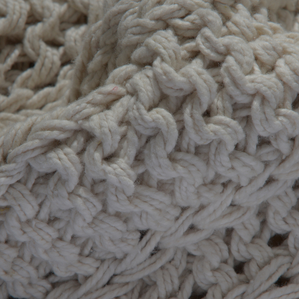 Cable Knit Pattern Cream Colour Plaid