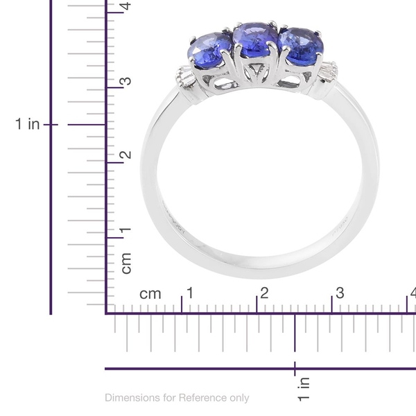RHAPSODY 950 Platinum AAAA Tanzanite (Ovl 6x4mm), Diamond (VS/E-F) Ring 1.38 Ct.