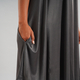 Women Sleeveless Umbrella Dress with Pocket (One Size) - Grey