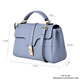 Sencillez 100% Genuine Leather Convertible Bag with Flap Lock (Size 25x11x15cm) - Blue