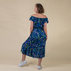 LA MAREY 100% Rayon Floral Printed Maxi Dress (Size - M) - Blue