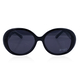 LIPSY Oval Ladies Sunglasses with Metal Studded Decorative Temples - Black