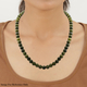 Connemara - Irish Green Stone Necklace (Size - 20) in Rhodium Overlay Sterling Silver 250 CT