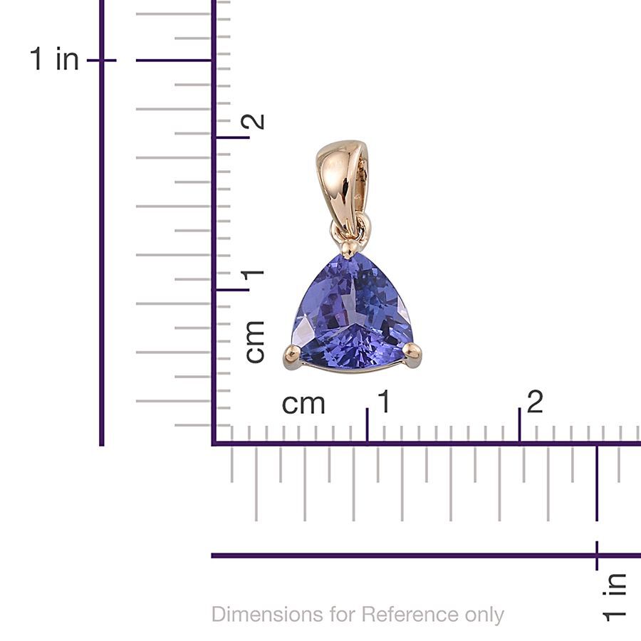 9K Yellow Gold Tanzanite (Trl) Solitaire Pendant 0.600 Ct.
