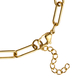 Paperclip Bracelet (Size - 7.5 With 1 Inch Extender) with Charm in Yellow Gold Tone