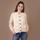 ARAN Pure Wool Heritage Cardigan - Cream