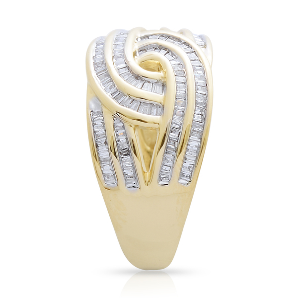 9K Y Gold SGL Certified Diamond (Bgt) (I3/ G-H) Ring 0.500 Ct.