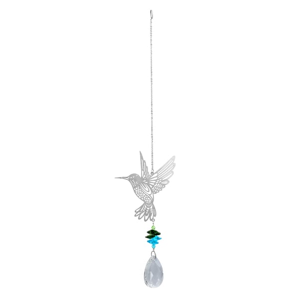 Set of 2 - Decorative Hanging Crystal Hummingbird Suncatcher