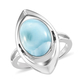 Sajen Silver ILLUMINATION Collection - Sajen Silver Larimar Ring in Platinum Overlay Sterling Silver 8.750 Ct.