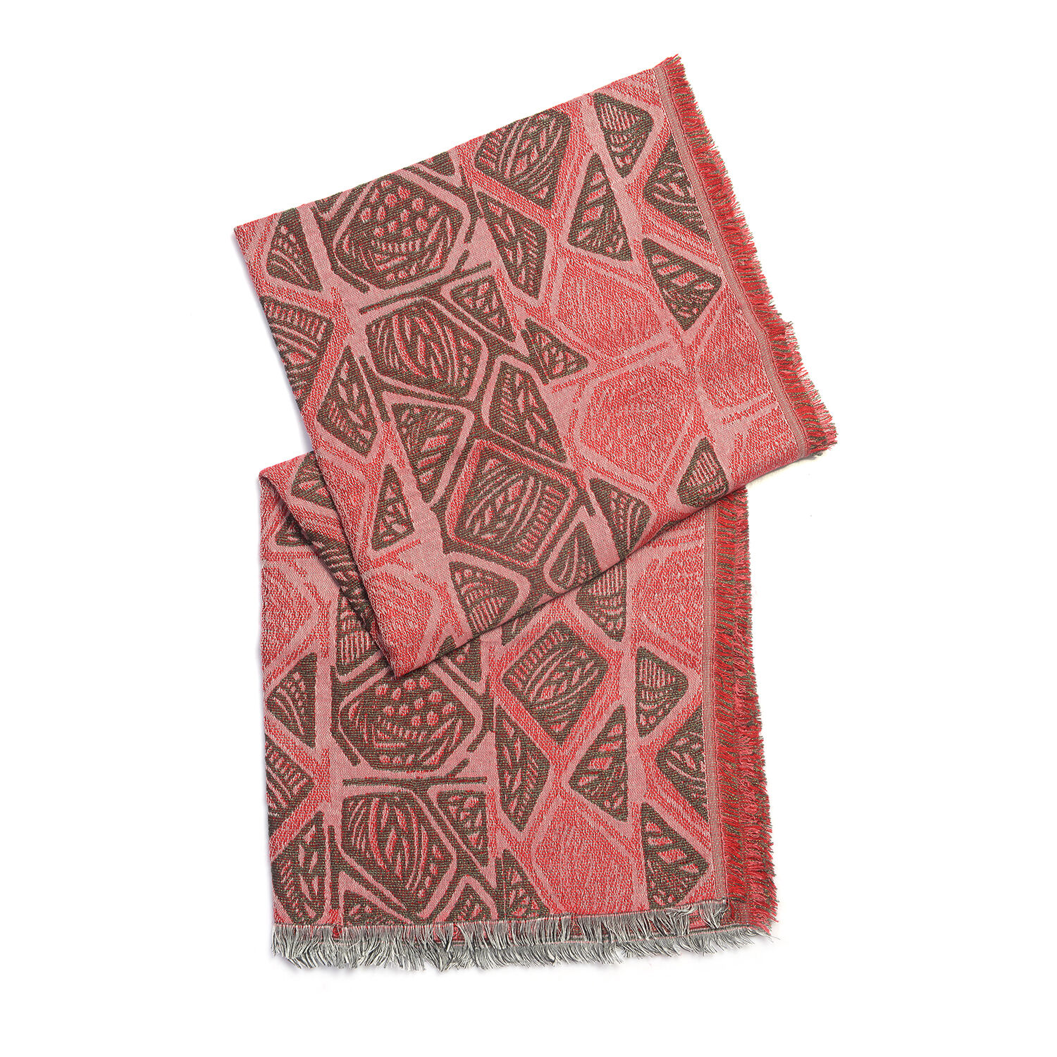 Designer Inspired- Red  Colour Lurex Shawl (Size 185x70 Cm)