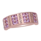 Pink Sapphire and Natural Cambodian Zircon Ring in Rose Gold Overlay Sterling Silver 1.68 Ct.