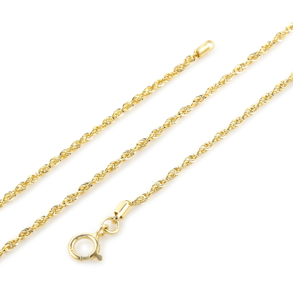 ILIANA 18K Yellow Gold Rope Necklace With Spring Clasp (Size - 20)