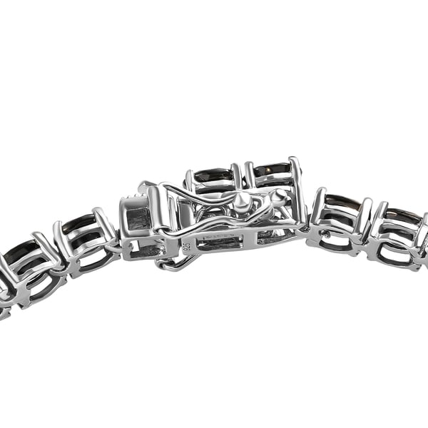 Elite Shungite Bracelet (Size - 7) in Platinum Overlay Sterling Silver, Silver Wt. 7.70 Gms