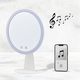 LED Makeup Mirror with Bluetooth Audio (Size 25x18x10 cm) - White