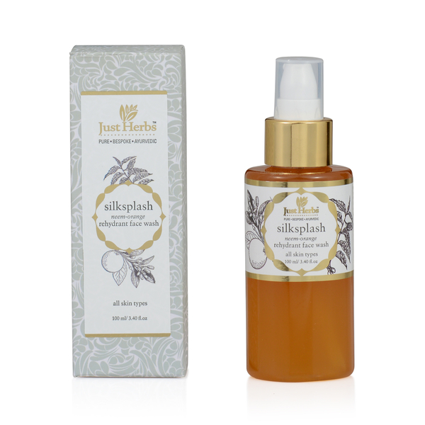 (Option 1) Just Herbs Silksplash Neem-Orange Rehydrant Face Wash (100 ml)