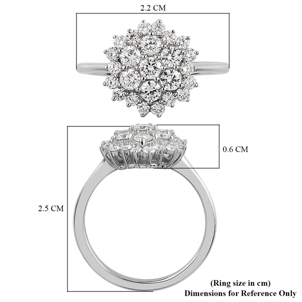 RHAPSODY 950 Platinum IGI Certifified Diamond (VS/E-F) Ring 0.97 Ct.