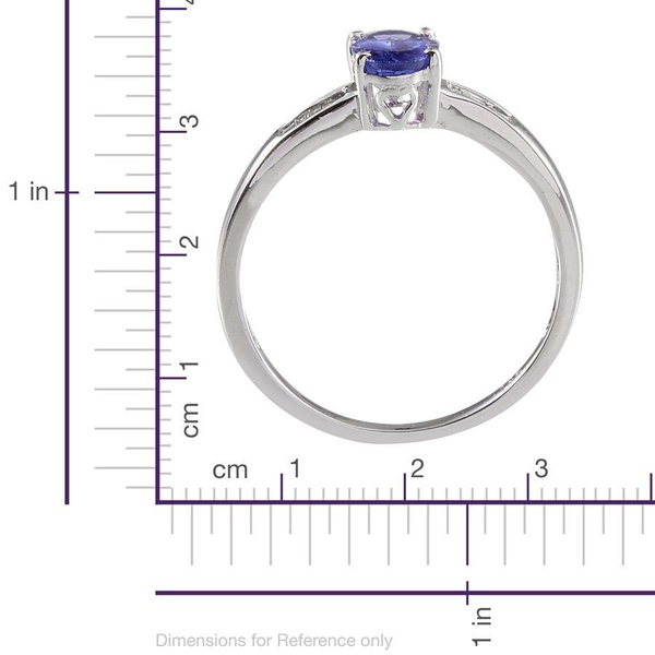14K W Gold AA Tanzanite (Ovl 1.00 Ct), Diamond Ring 1.150 Ct.