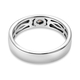 Diamond Band Ring in Platinum Overlay Sterling Silver