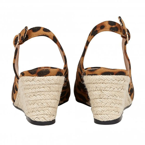 Lotus Leopard-Print Tiffany Wedge Shoes (Size 5)