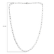 One Time Close Out Deal- Platinum Overlay Sterling Silver Paperclip Necklace (Size - 20)