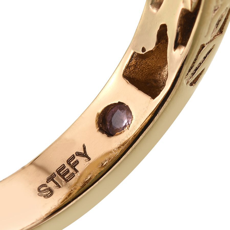 Stefy Larimar, Sky Blue Topaz and Pink Sapphire Ring in 14K Gold Overlay Sterling Silver 14.000 Ct.