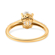 Moissanite Ring in Yellow Gold Overlay Sterling Silver 1.49 Ct.