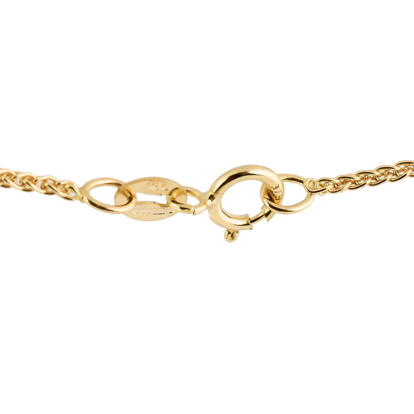 Hatton Garden Close Out - 9K Yellow Gold Spiga Necklace (Size - 22) With Spring Ring Clasp, Gold Wt. 2.90 Gms