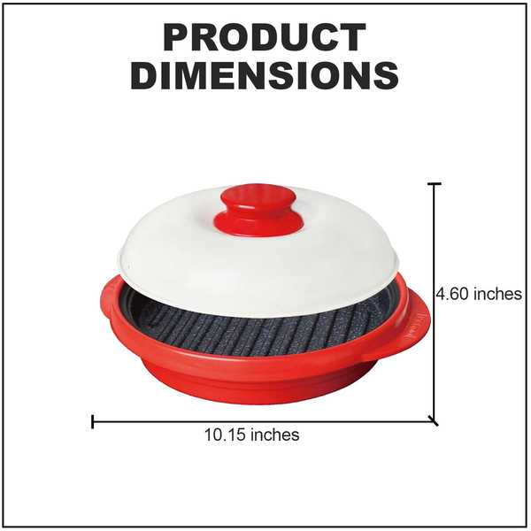 Rangemate Multi Purpose Nonstick Microwave Pan (Size 26x22x13 Cm)