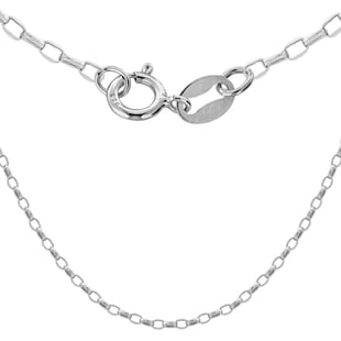 Sterling Silver Oval Belcher Chain (Size 24) with Spring Ring Clasp, Silver wt 5.30 Gms