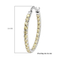 ELANZA Simulated Yellow  Diamond Hoop Earrings( with Clasp) , in Rhodium Overlay Sterling Silver